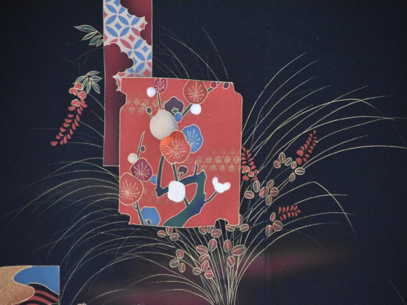 Motifs on a Silk Vintage Haori - Image 2