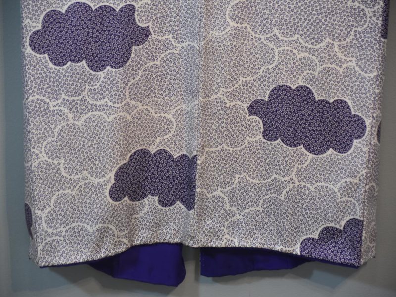 Purple Clouds Japanese Silk Kimono - Image 5
