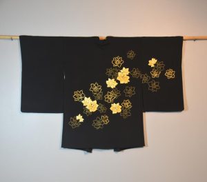 Buttery Silk Embroidered Roses Vintage Haori