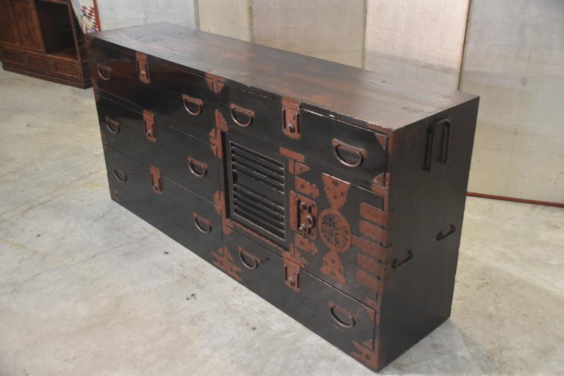 Japanese Black Lacquered Sideboard Width:1705mm - Image 5