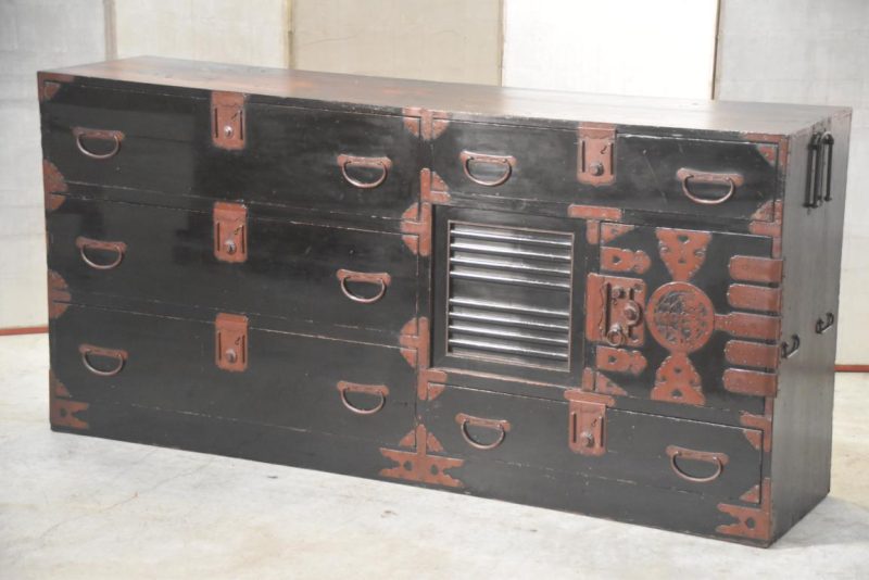 Japanese Black Lacquered Sideboard Width:1705mm - Image 3