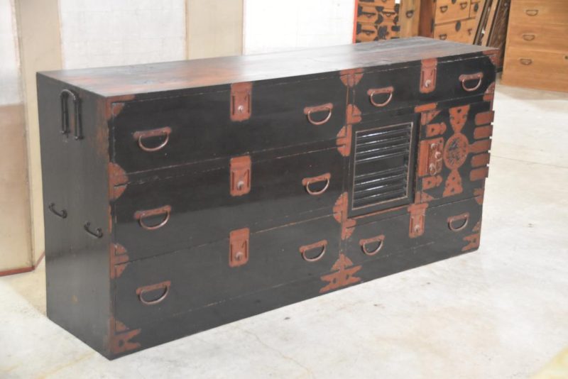 Japanese Black Lacquered Sideboard Width:1705mm - Image 13