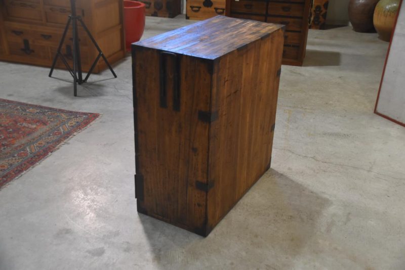 Antique Japanese Elm Merchant Chest Choba Dansu Width:810mm - Image 4