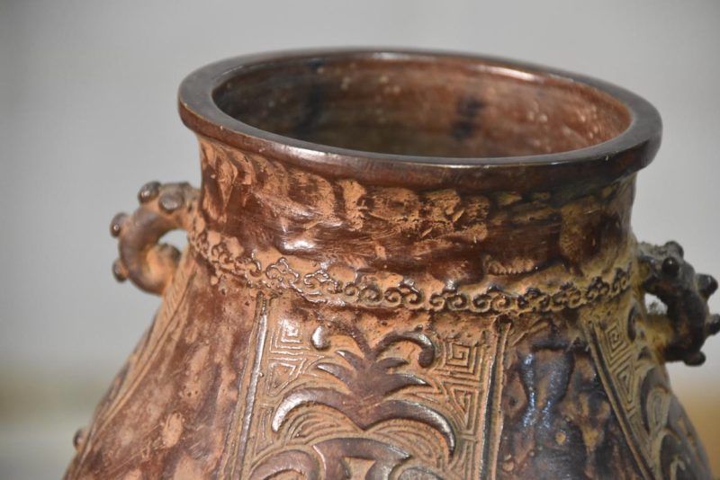 Vintage Bronze Vase Width:140mm - Image 2
