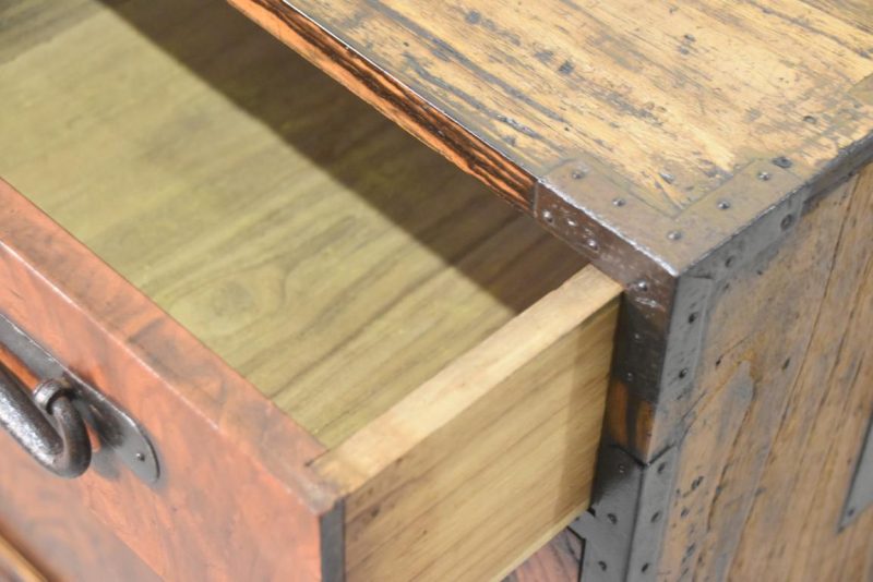 Antique Japanese Elm Merchant Chest Choba Dansu Width:810mm - Image 7