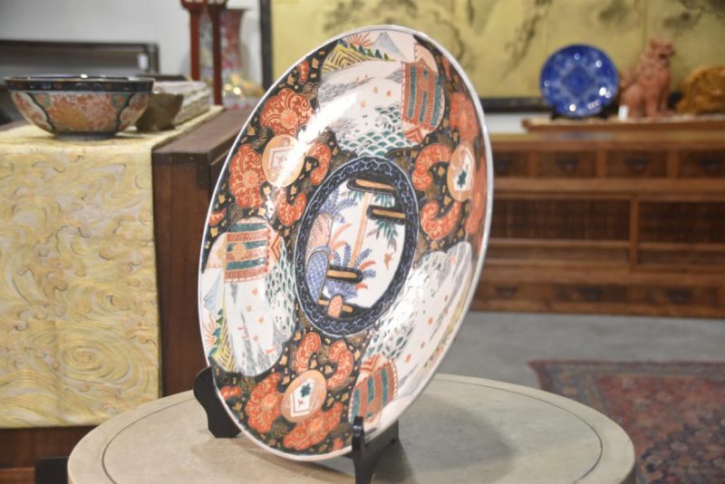 Japanese Imari Ware Porcelain Plate Width:460mm - Image 5