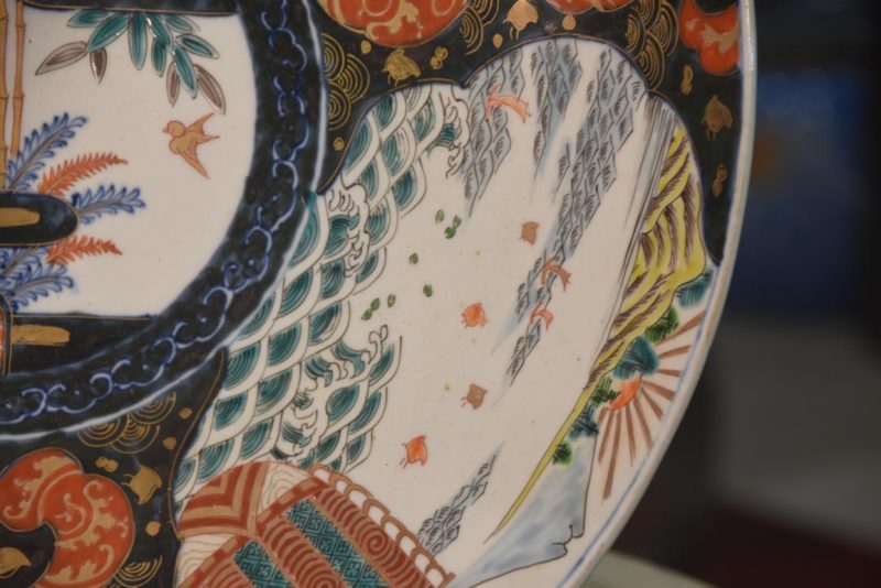 Japanese Imari Ware Porcelain Plate Width:460mm - Image 4