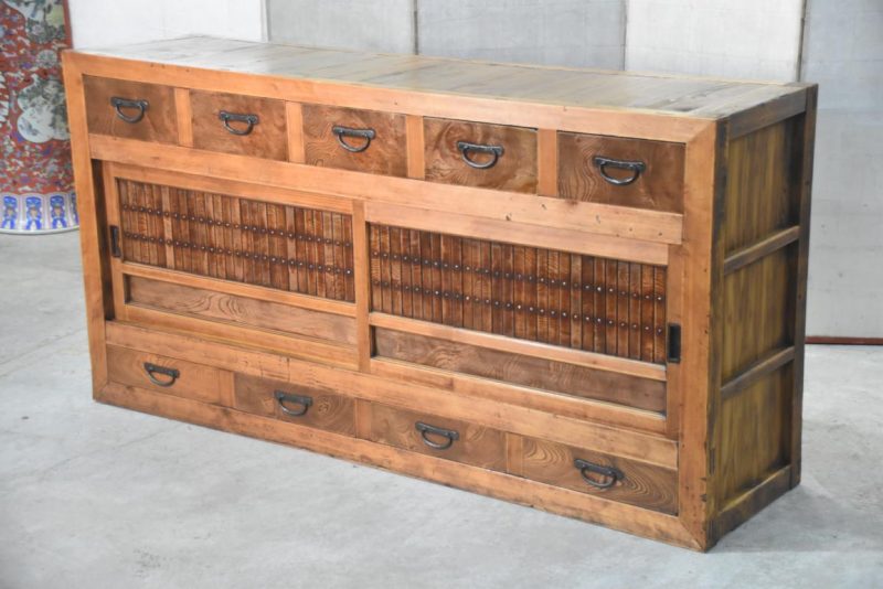 Antique Japanese Kitchen Chest Sideboard Width:1710mm's - Image 8