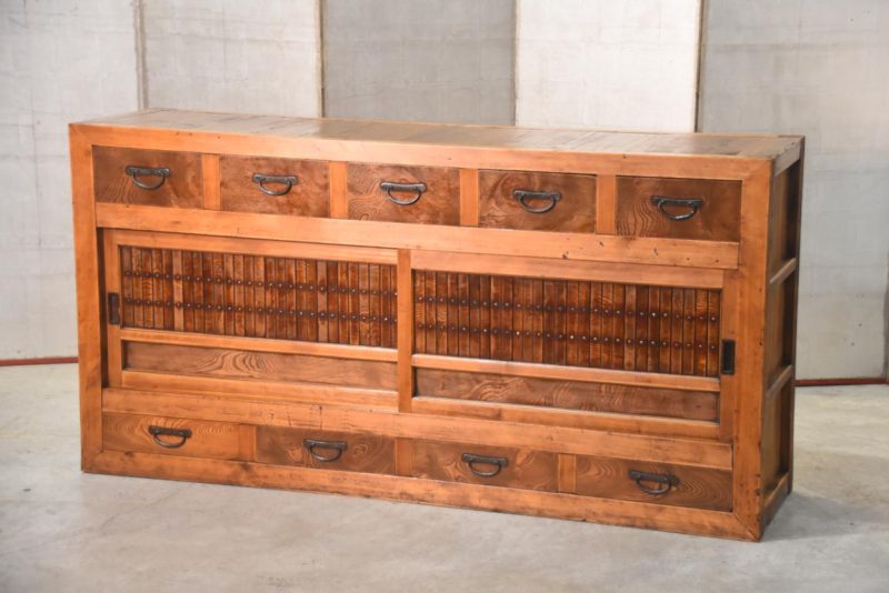 Antique Japanese Kitchen Chest Sideboard Width:1710mm's - Image 3