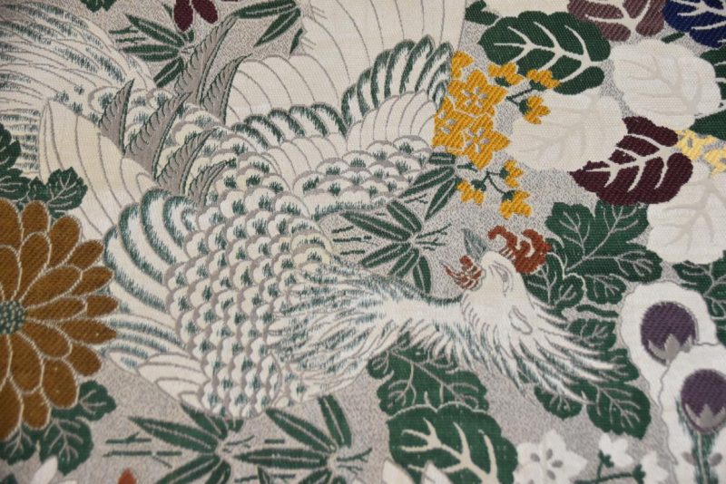 Vintage Maru Obi Sash Table Runner Decorated with Phoenix Length:4000mm - Image 3
