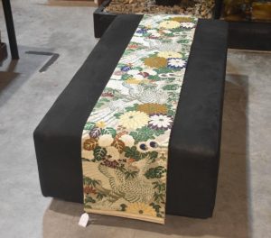 Vintage Maru Obi Sash Table Runner Decorated with Phoenix Length:4000mm