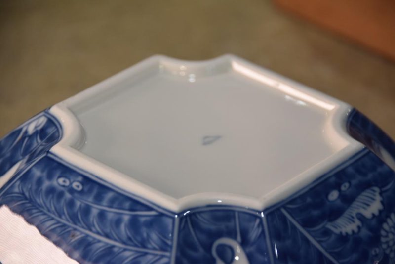 Blue and White Porcelain Bowl decorated with Egrets Width:170mm - Image 4