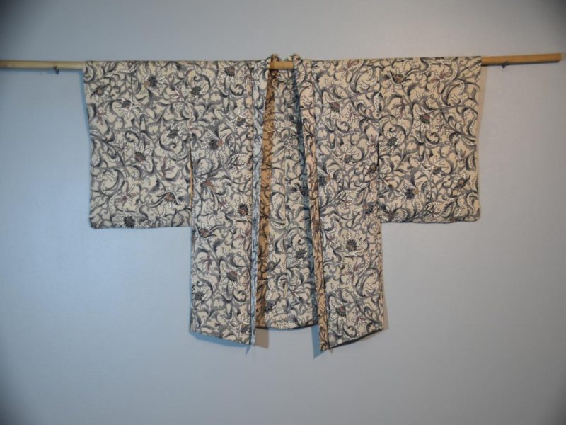 Soft Greys in Soft Silk Vintage Haori - Image 3
