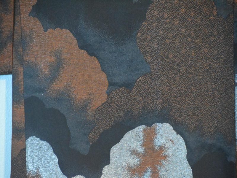 Dark and Stormy Silk Vintage Haori - Image 2