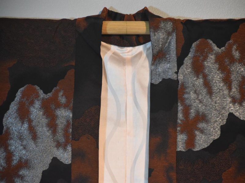 Dark and Stormy Silk Vintage Haori - Image 3