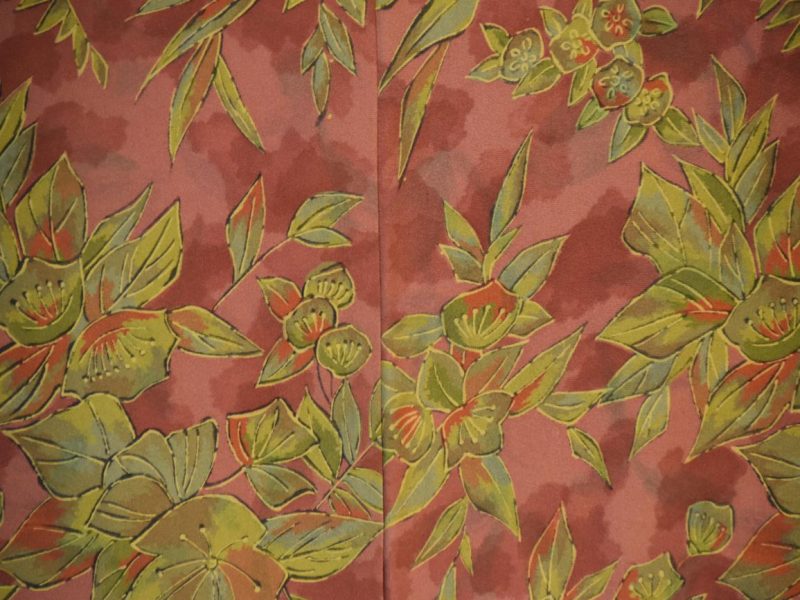 Lime Green Vintage Silk Haori Jacket - Image 2