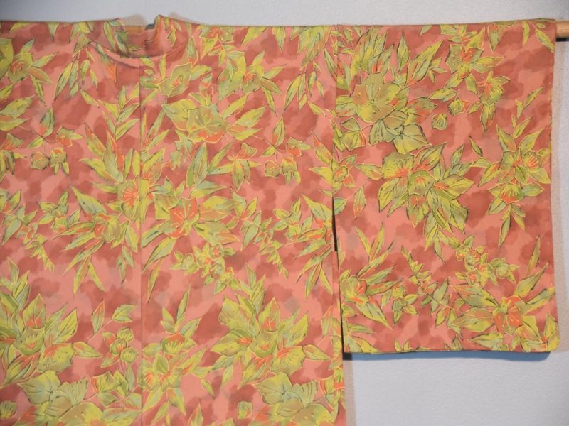 Lime Green Vintage Silk Haori Jacket - Image 5