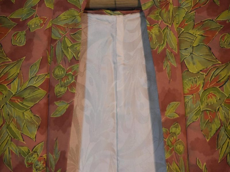 Lime Green Vintage Silk Haori Jacket - Image 3