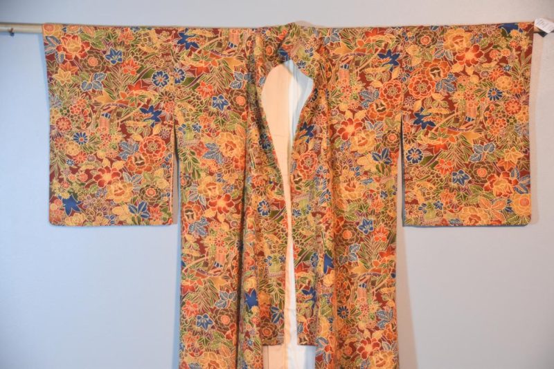 Vintage Silk Crepe Kimono - Image 6