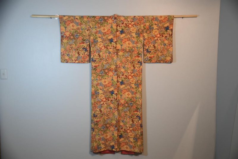 Vintage Silk Crepe Kimono