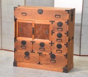 Antique Japanese Elm Merchant Chest Choba Dansu Width:965mm