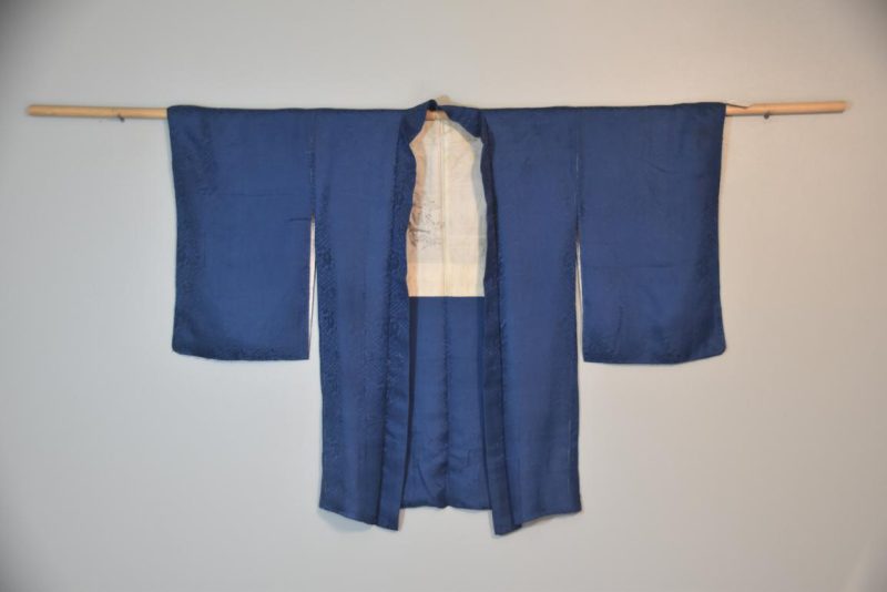 Blue Jacquard (Rinzu) Vintage Silk Haori