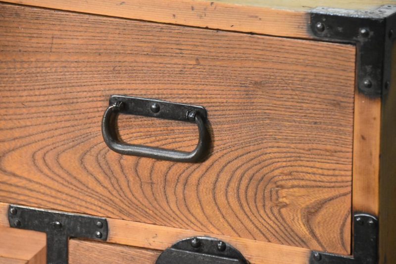 Antique Japanese Elm Merchant Chest Choba Dansu Width:965mm - Image 10