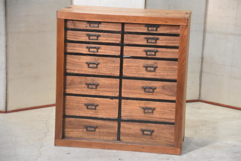 Hikidashi Antique Chest of Drawers Width:860mm - Image 10