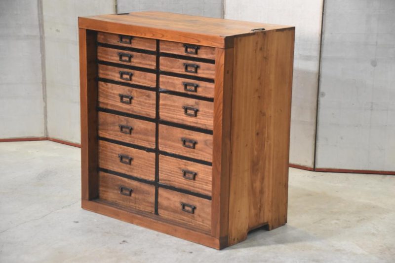 Hikidashi Antique Chest of Drawers Width:860mm - Image 9