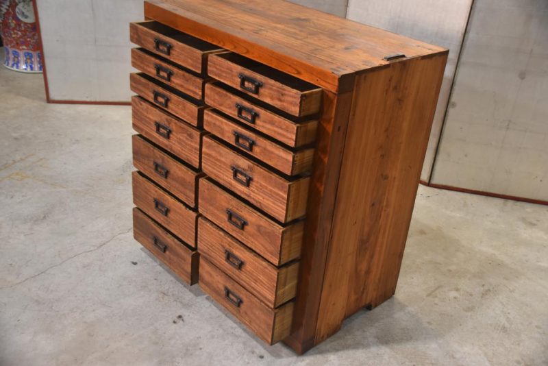 Hikidashi Antique Chest of Drawers Width:860mm - Image 8