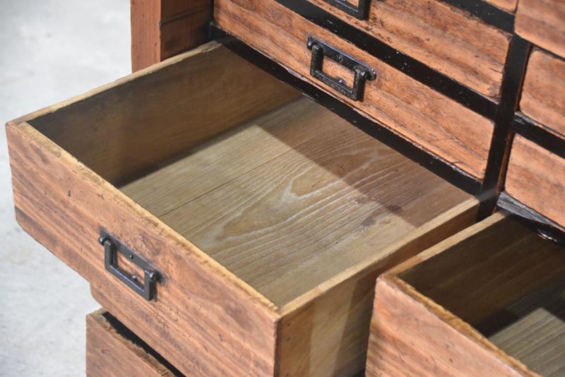 Hikidashi Antique Chest of Drawers Width:860mm - Image 7