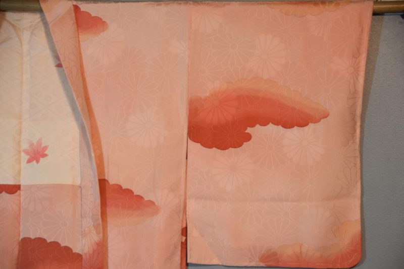 Peach Jacquard Vintage Silk Haori - Image 2