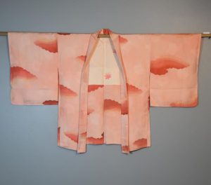 Peach Jacquard Vintage Silk Haori