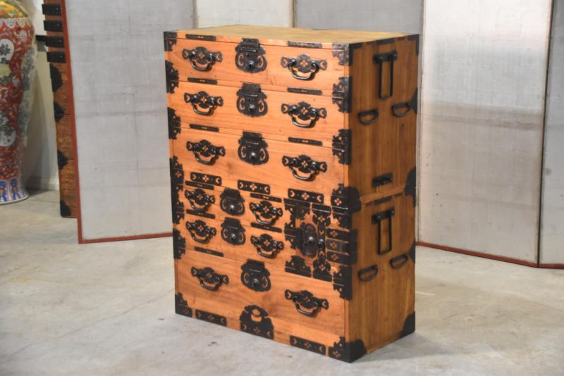 Antique Matsumoto Region Clothing Chest 2 Sections Width:870mm's - Image 5