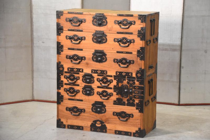 Antique Matsumoto Region Clothing Chest 2 Sections Width:870mm's