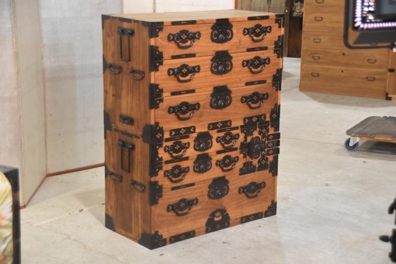 Antique Matsumoto Region Clothing Chest 2 Sections Width:870mm's - Image 14