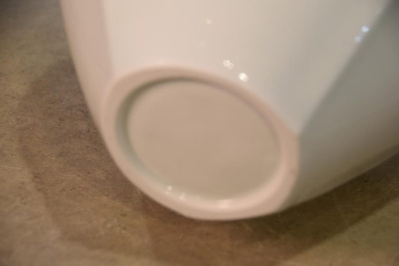 Japanese Hakuji White Seiji Celadon Vase Width:225mm - Image 5