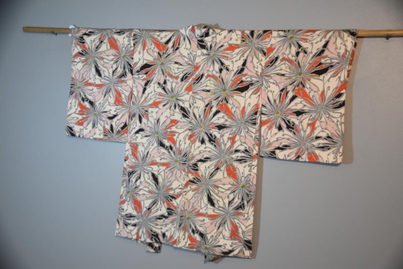 Japanese Chrysanthemum Silk Haori  Jacket - Image 4