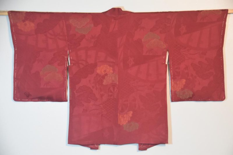Jacquard and Lacquer Thread Vintage Silk Haori - Image 3