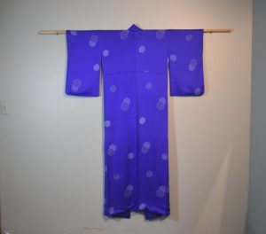 Vibrant Blue Kimono Japanese Silk