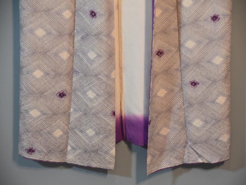 Purple Geometric Kimono Japanese Silk - Image 5