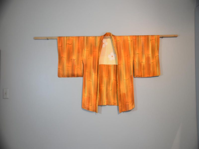 Japanese Vintage Orange Silk Haori