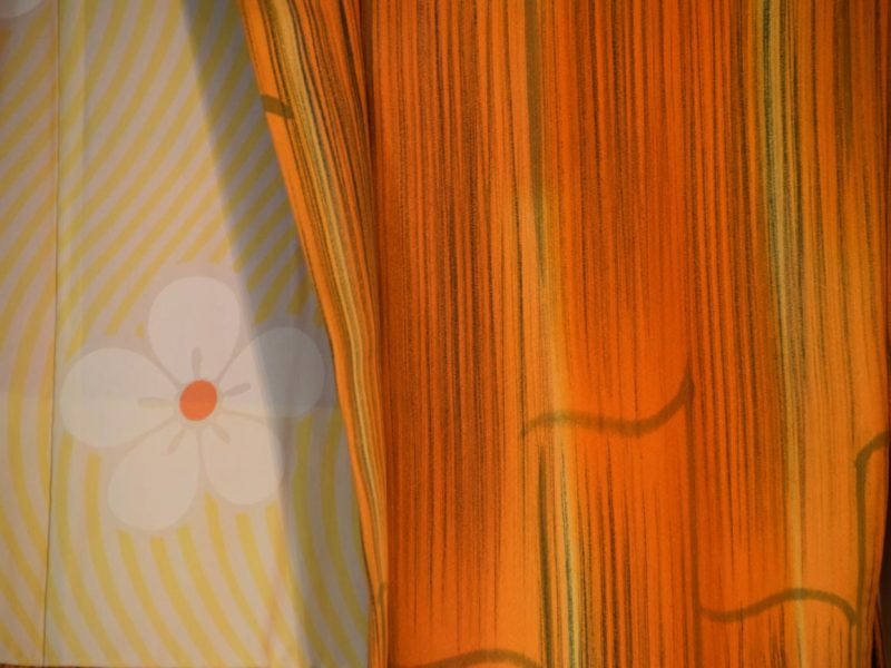 Japanese Vintage Orange Silk Haori - Image 2