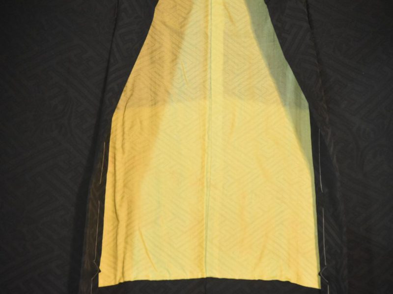 Japanese Vintage Black Silk Jacquard Haori - Image 4