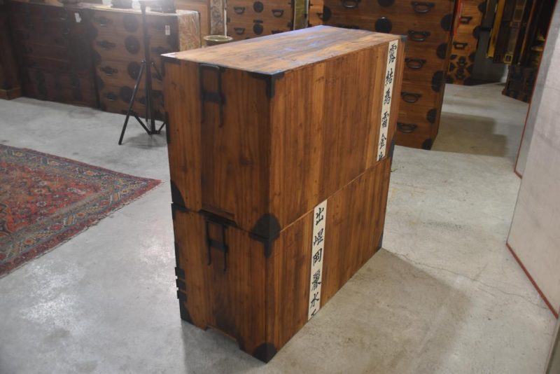 Antique 2 Section Clothing Chest 4 Drawers and a Cash Door Width:1010mm - Image 12