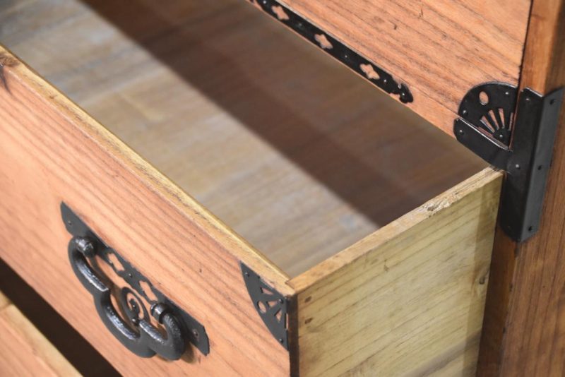 Antique 2 Section Clothing Chest 4 Drawers and a Cash Door Width:1010mm - Image 11