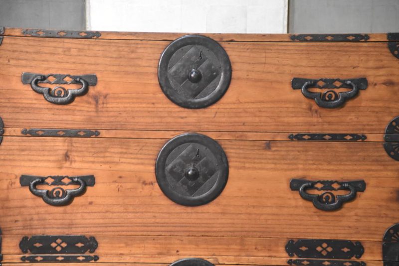 Antique 2 Section Clothing Chest 4 Drawers and a Cash Door Width:1010mm - Image 3