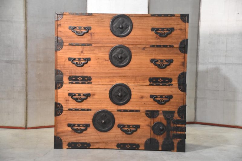 Antique 2 Section Clothing Chest 4 Drawers and a Cash Door Width:1010mm - Image 14