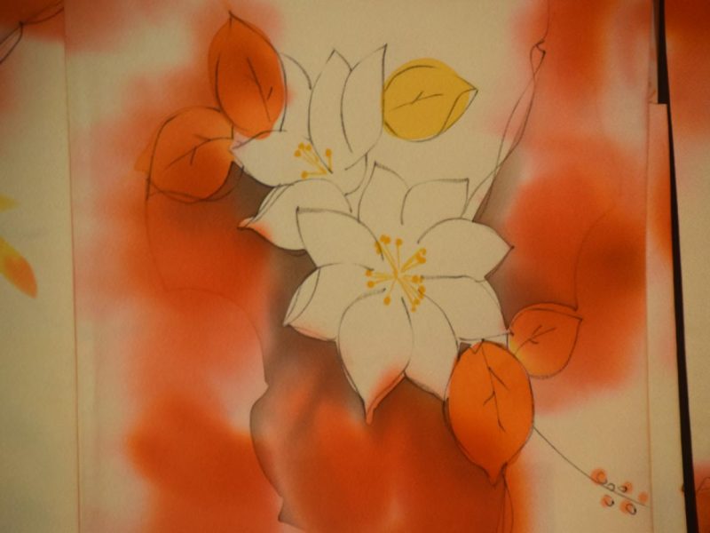 Orange and Lemon colour Silk Vintage Haori - Image 2