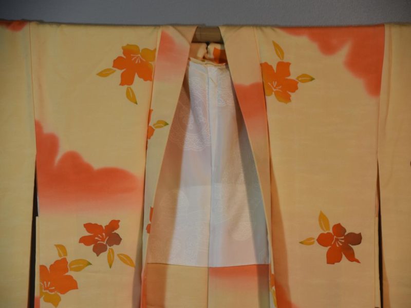Japanese Vintage Yellow Silk Haori - Image 4